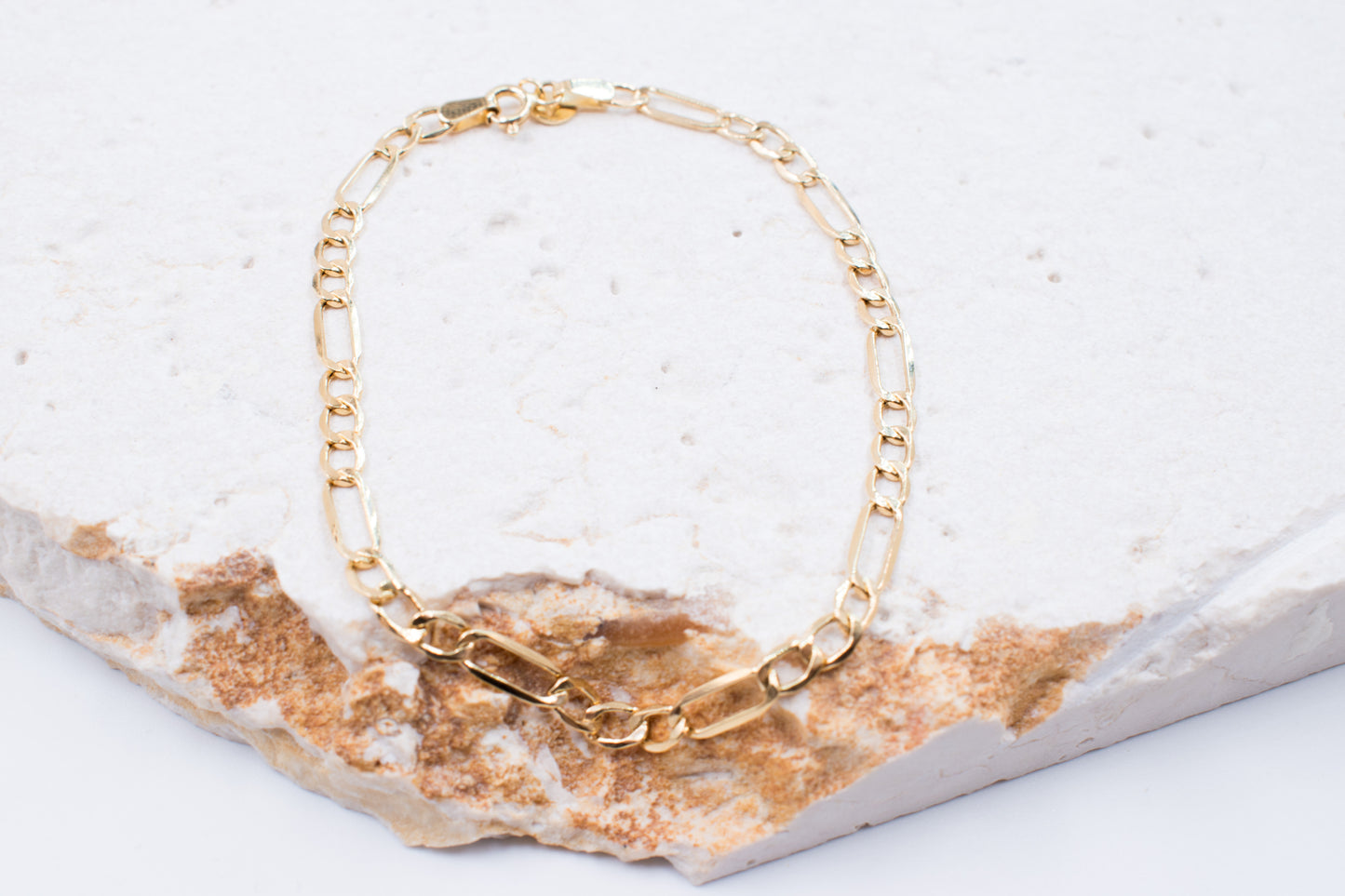 9ct Yellow Gold Figaro Bracelet