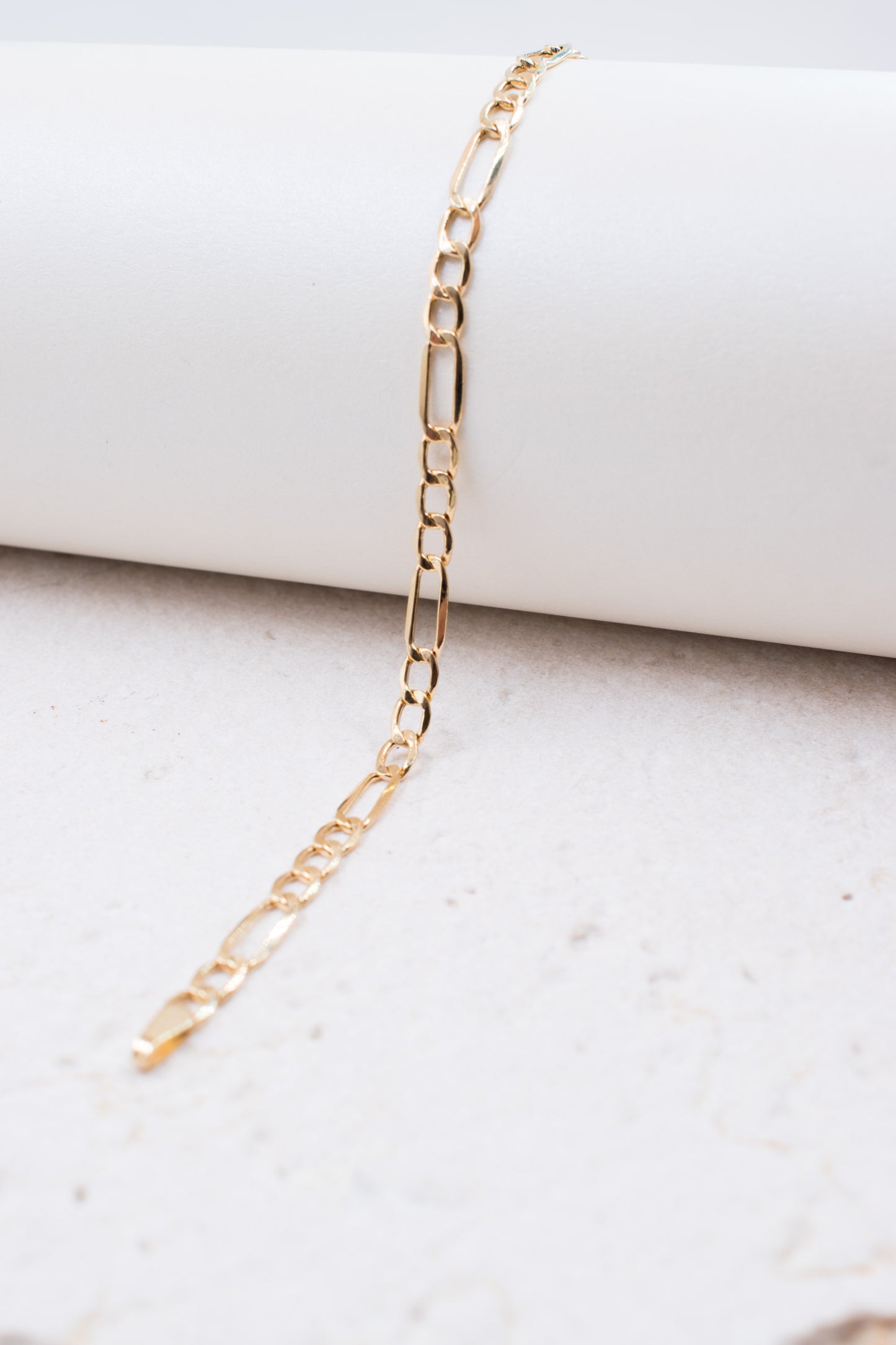 9ct Yellow Gold Figaro Bracelet