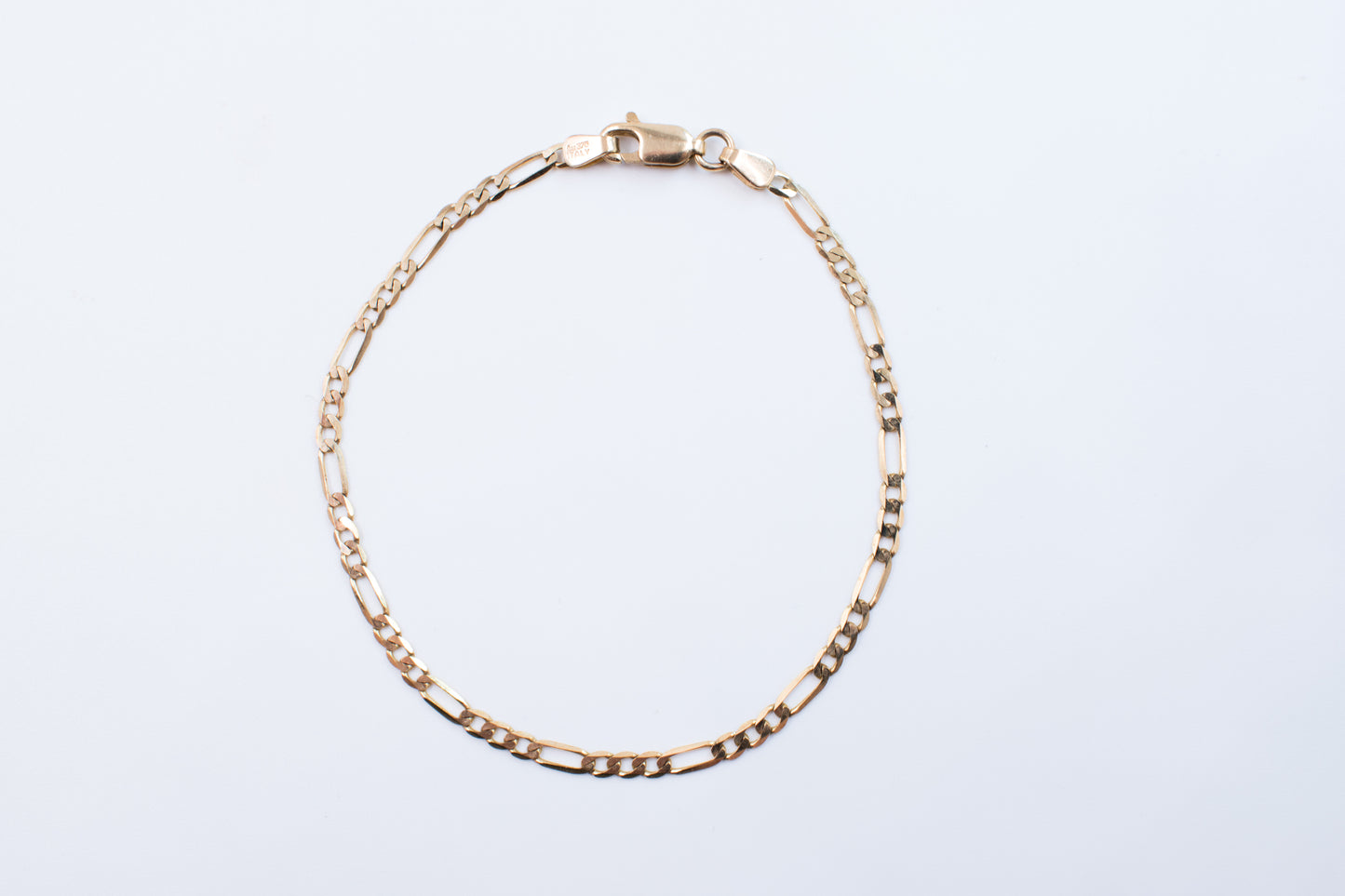 9ct Yellow Gold Figaro Bracelet