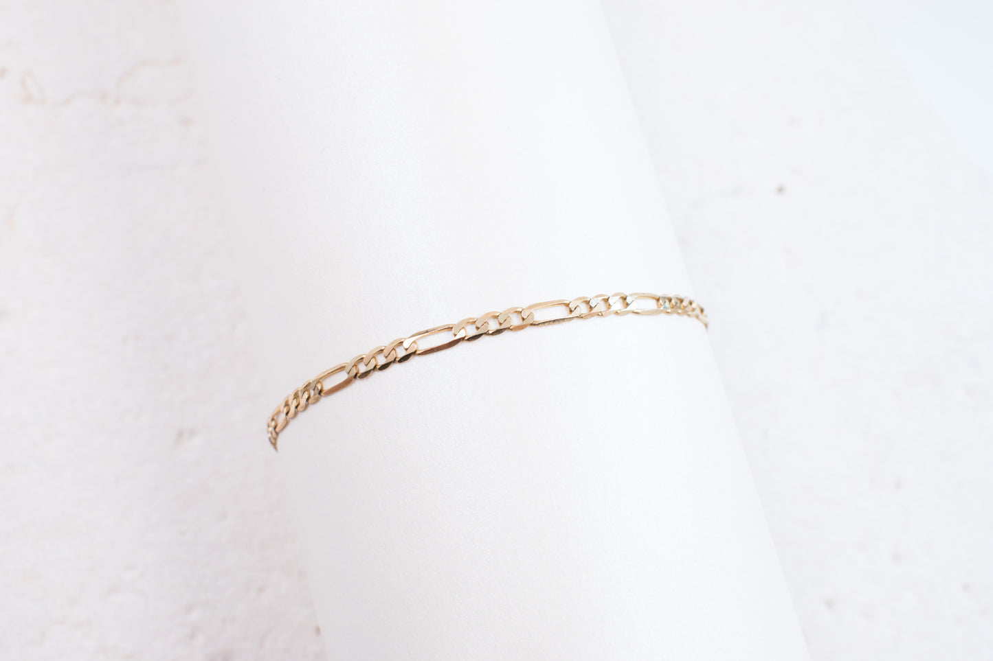 9ct Yellow Gold Figaro Bracelet