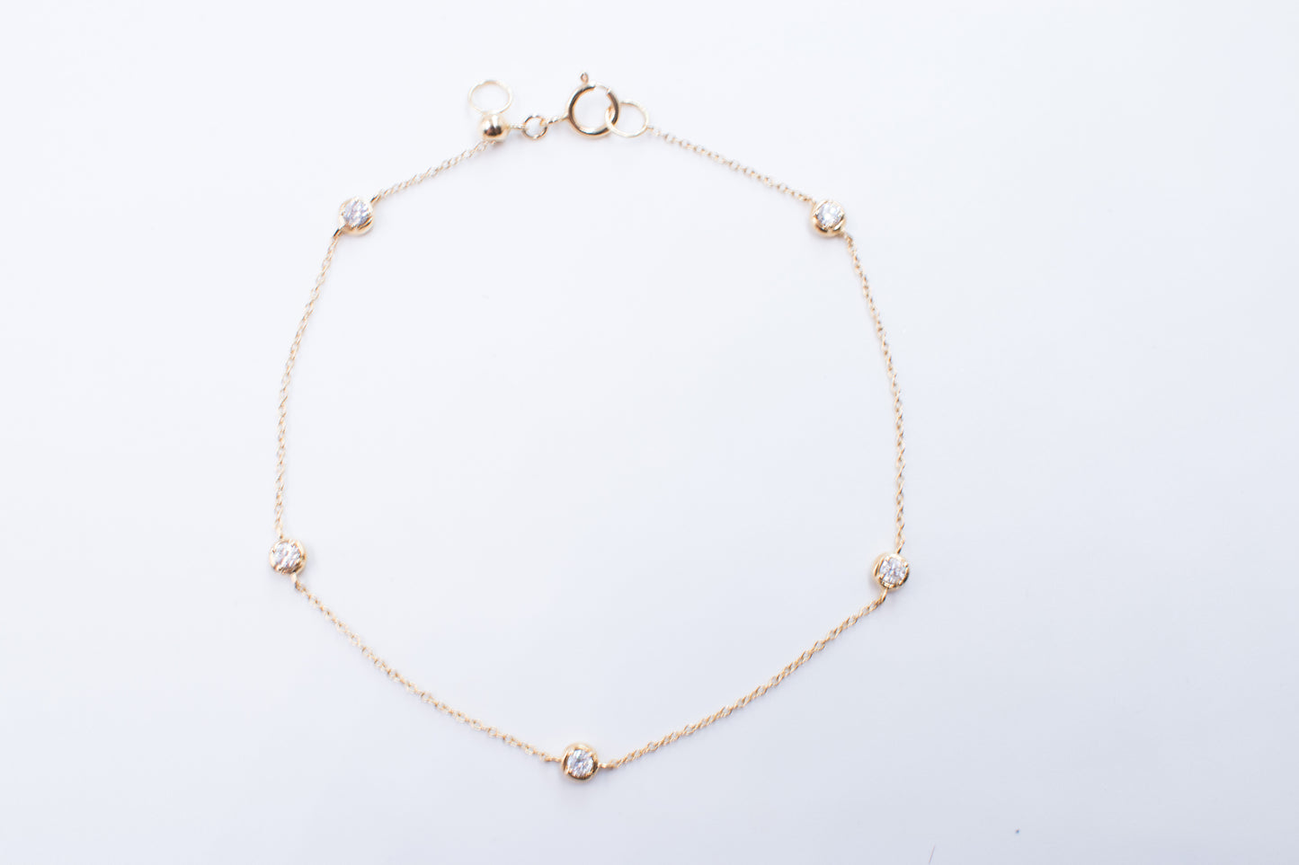 9ct Yellow Gold Diamond Bracelet