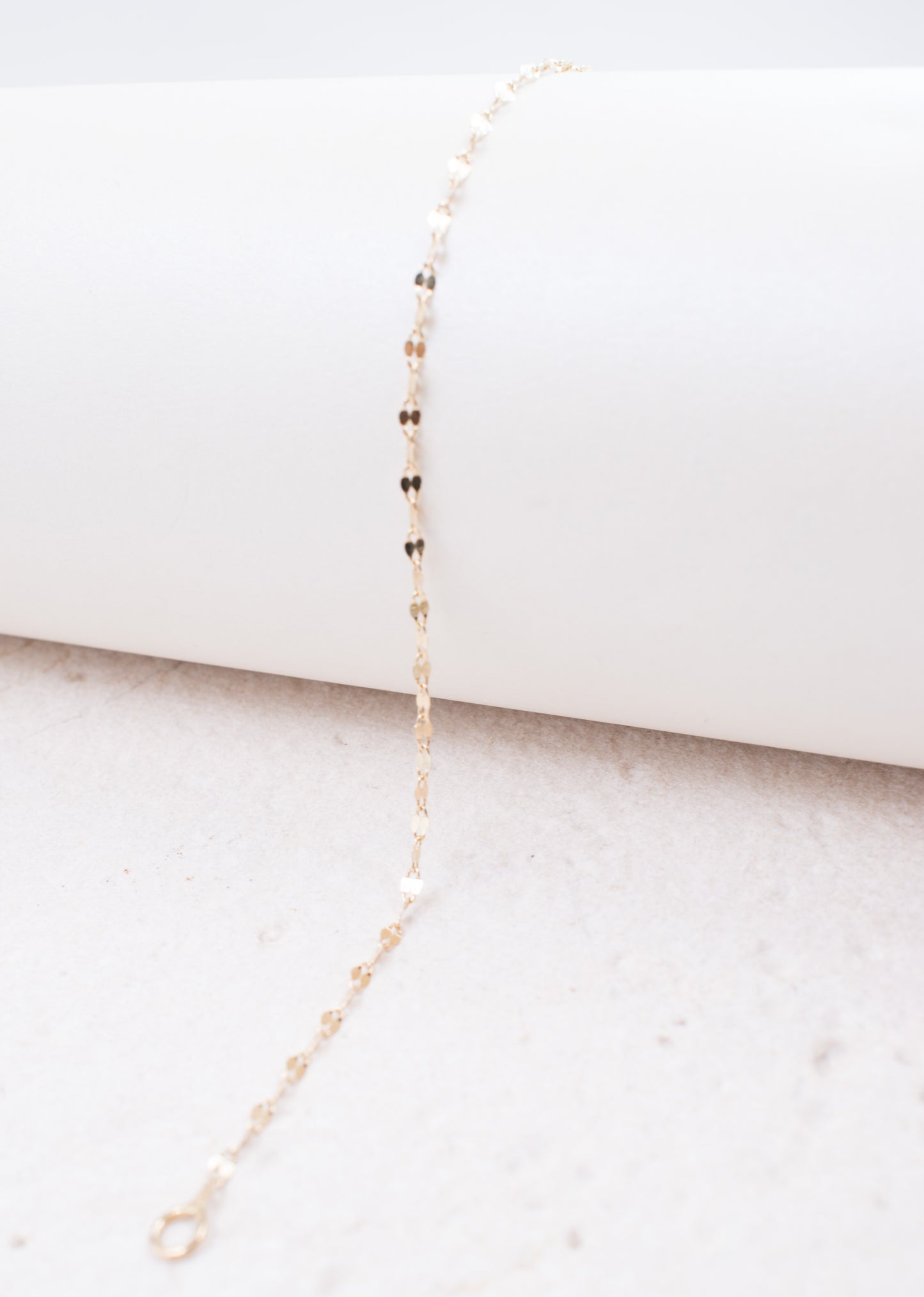 14ct Yellow Gold Interlinking Oval Disc Bracelet