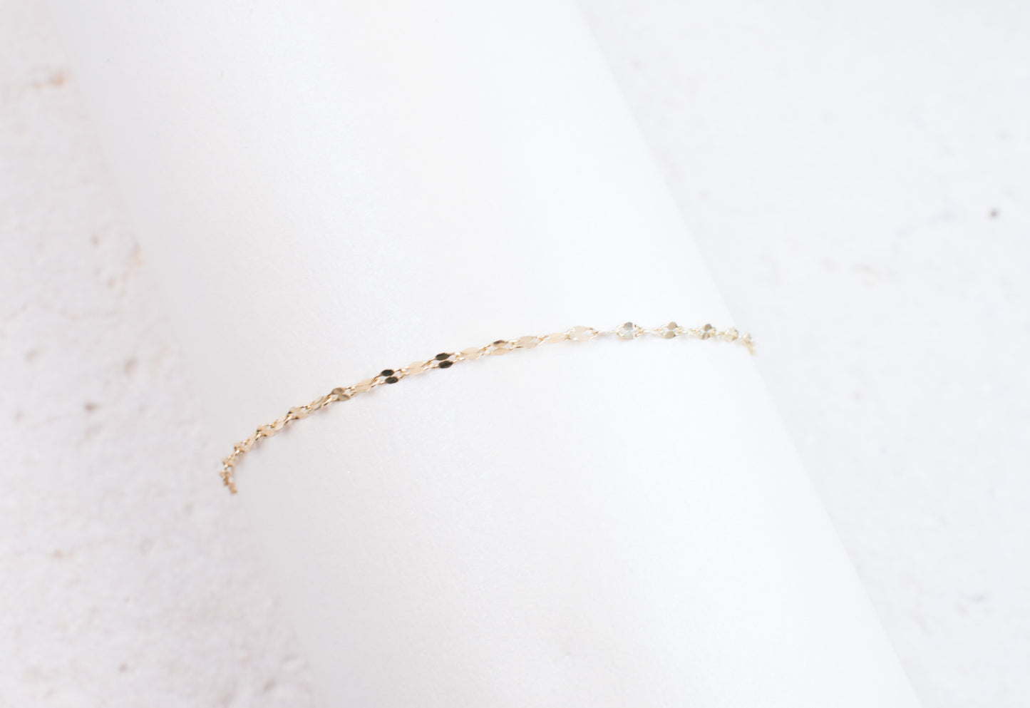 14ct Yellow Gold Interlinking Oval Disc Bracelet