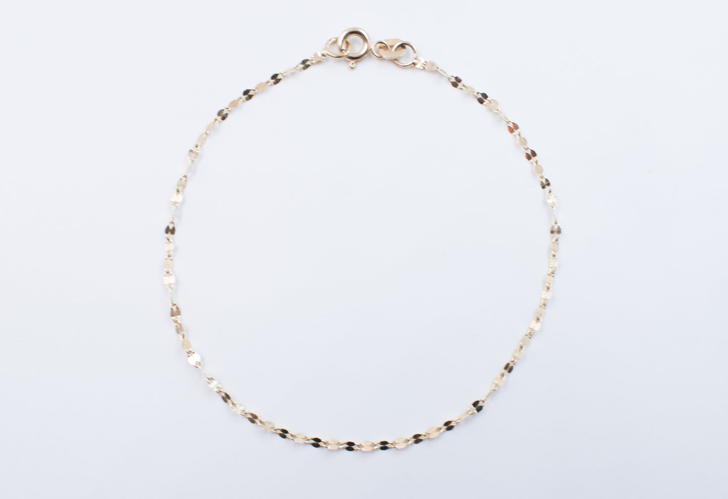 14ct Yellow Gold Interlinking Oval Disc Bracelet