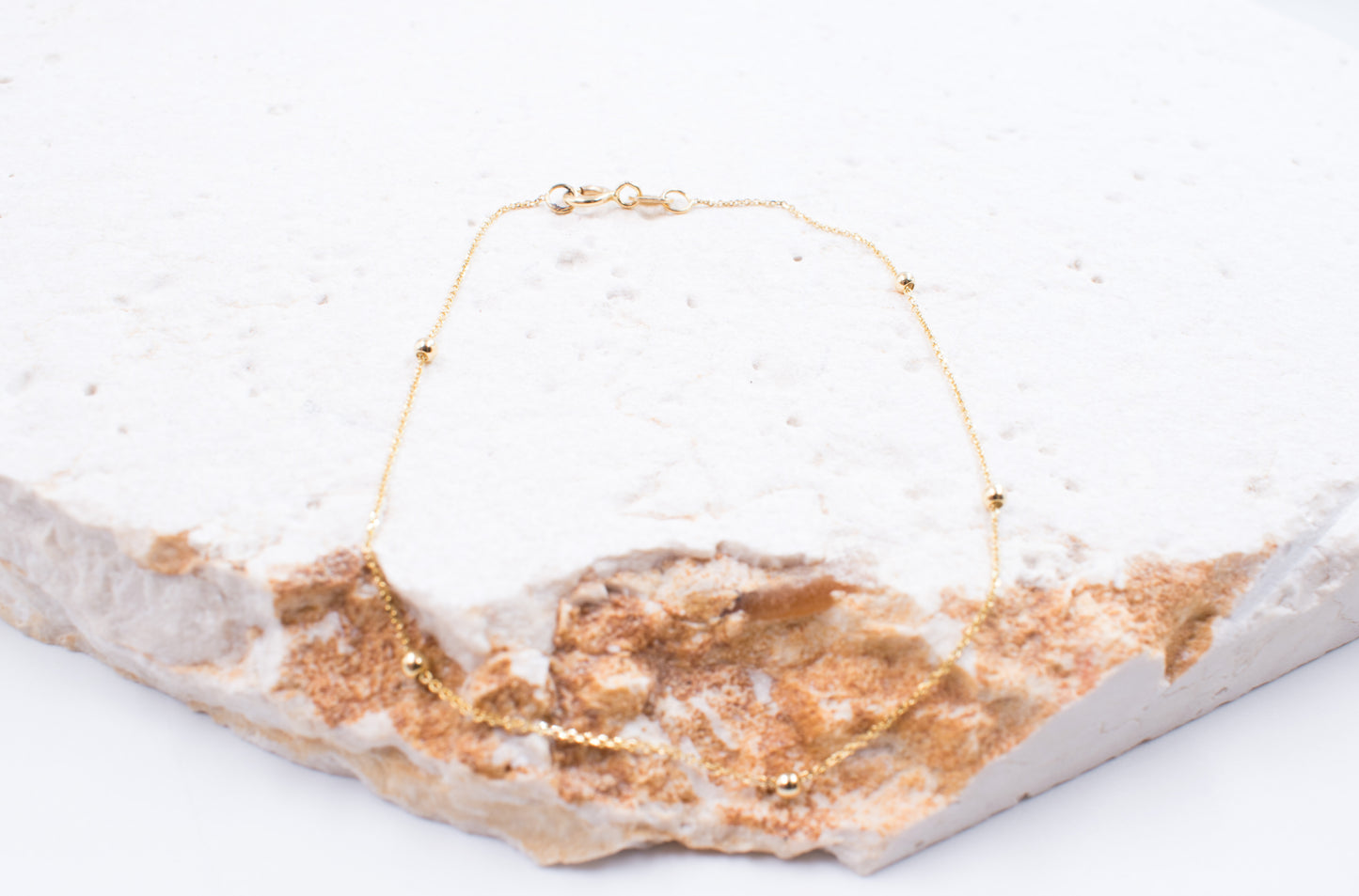 9ct Yellow Gold Fine Bracelet With Balls