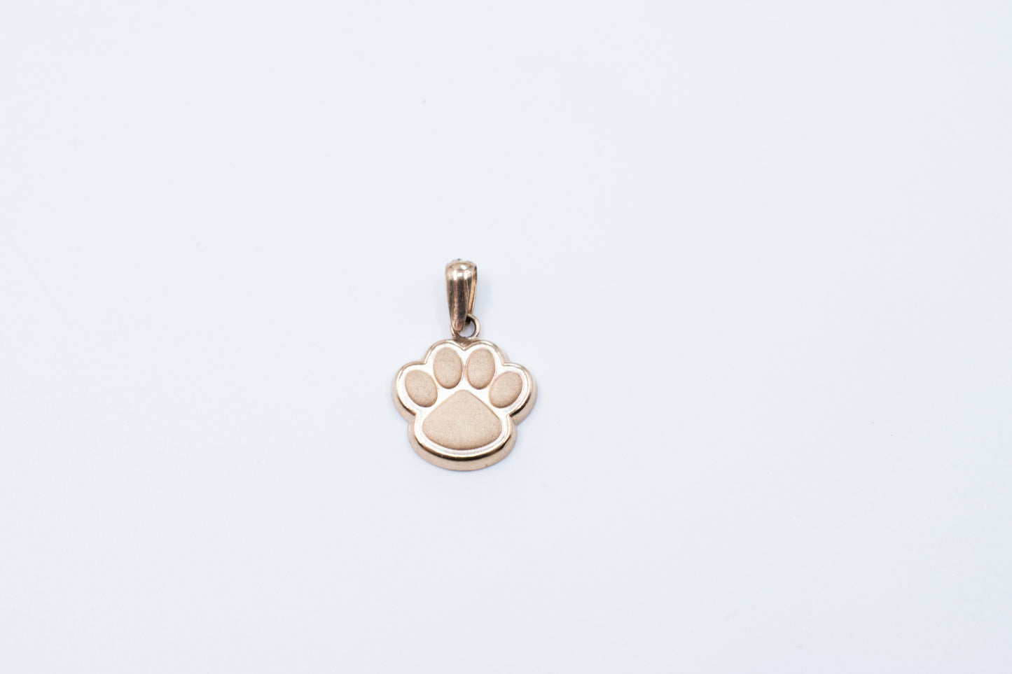 9ct Yellow Gold Paw Print Pendant