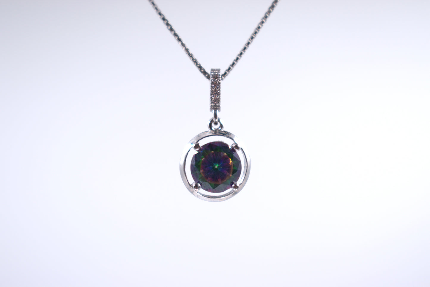 Sterling Silver Mystic Topaz Necklace