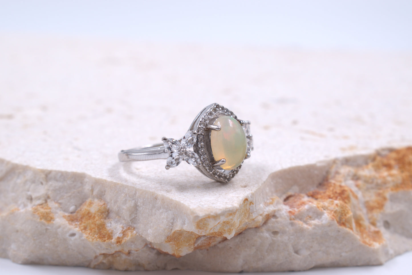 Sterling Silver Ethiopean Opal ring (October Birthstone)