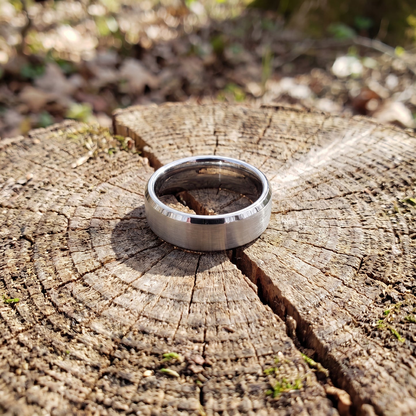 Grey tungsten ring