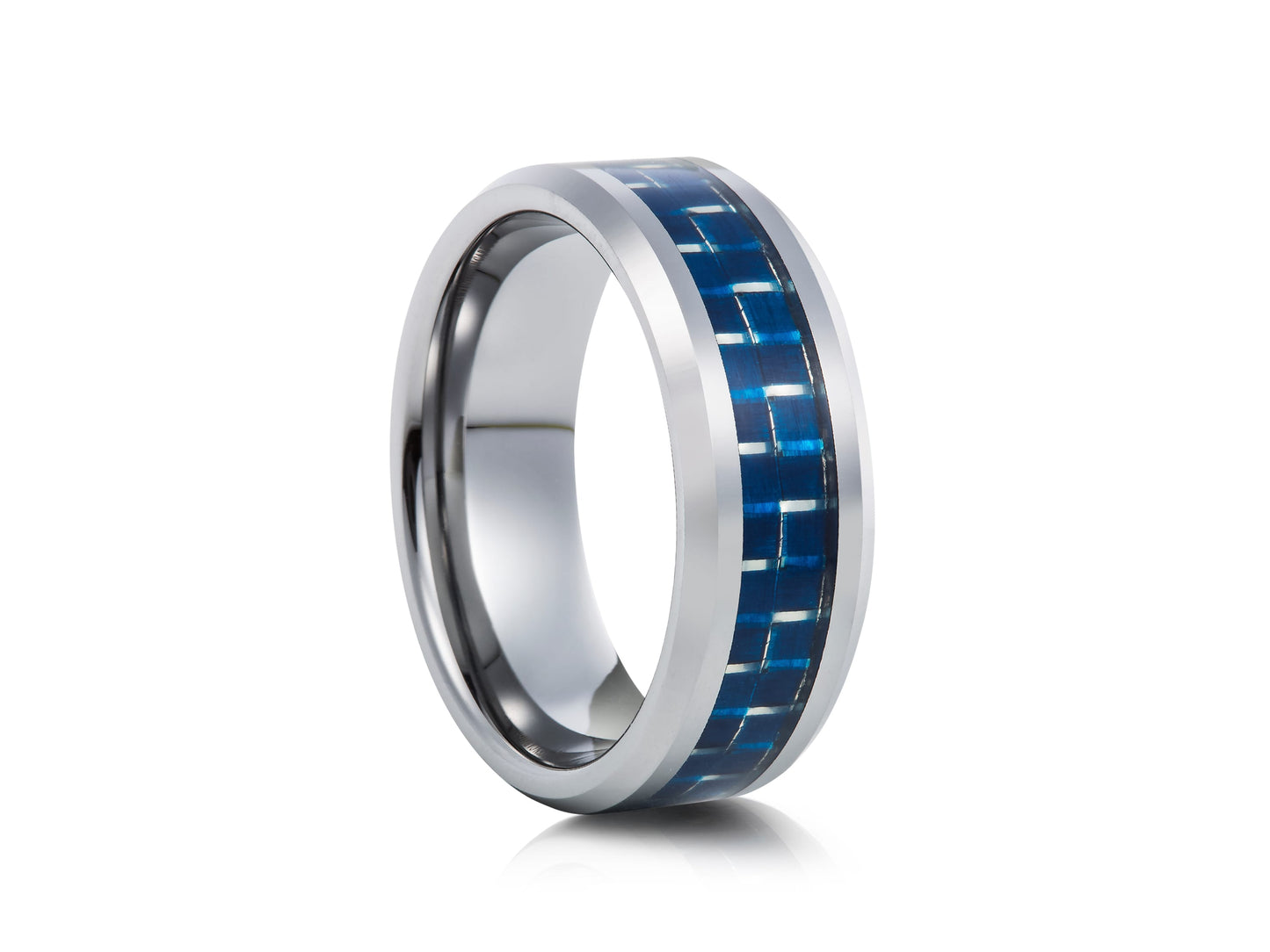 Grey tungsten with carbon fiber inlay
