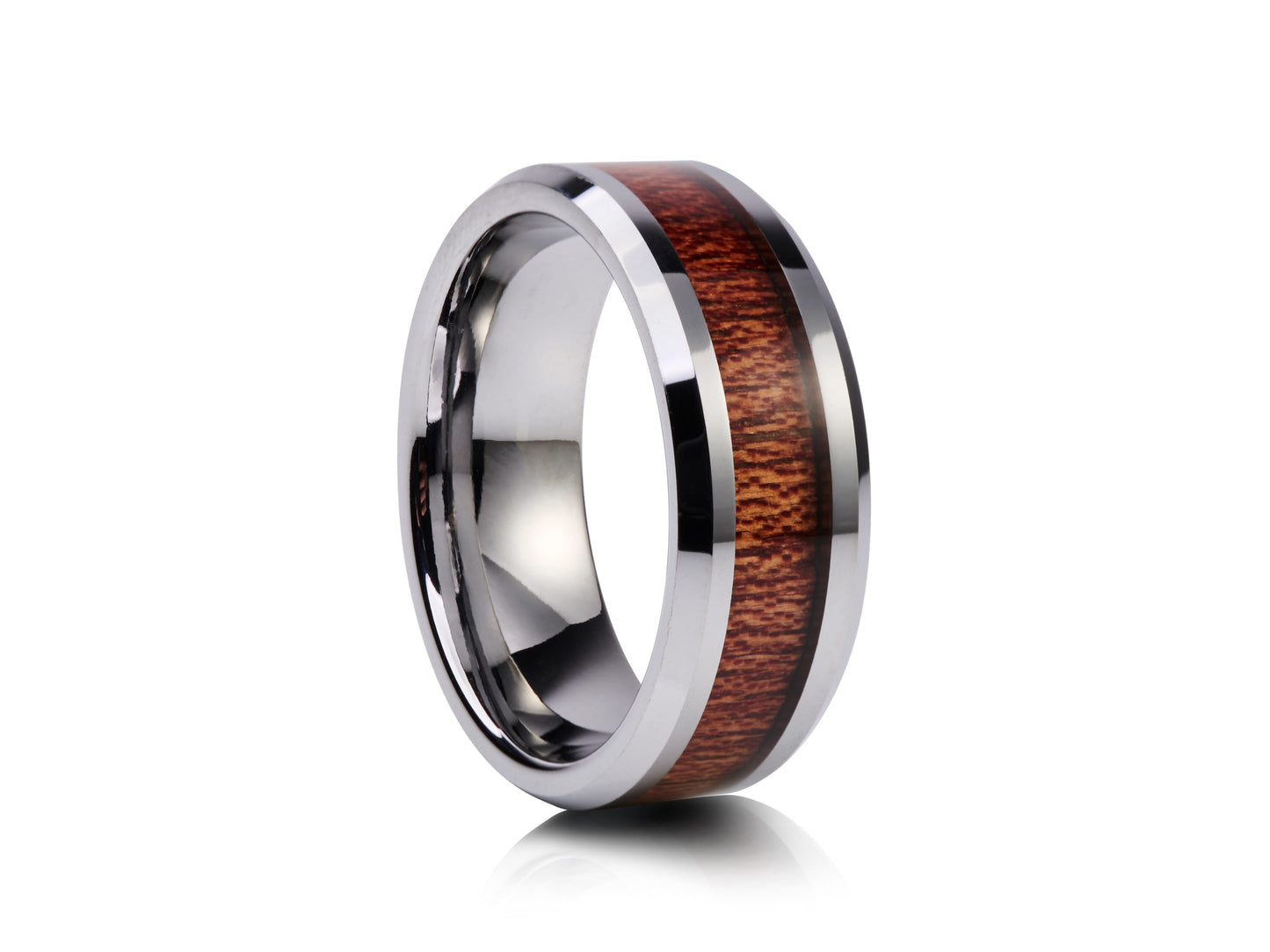 Grey tungsten with cherry wood
