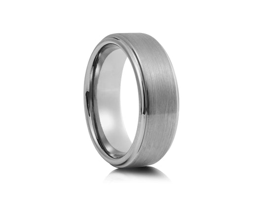 Grey tungsten ring