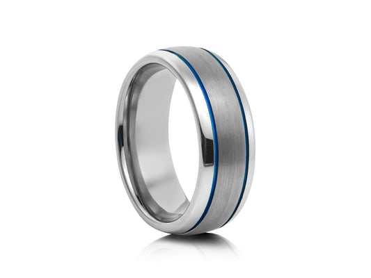 Grey tungsten with blue details