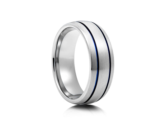 Grey tungsten with blue details