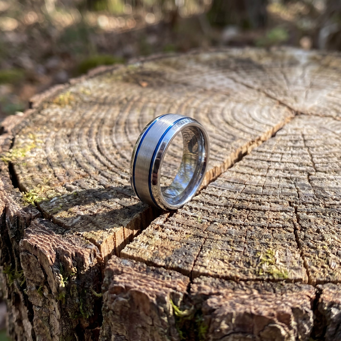 Grey tungsten with blue details