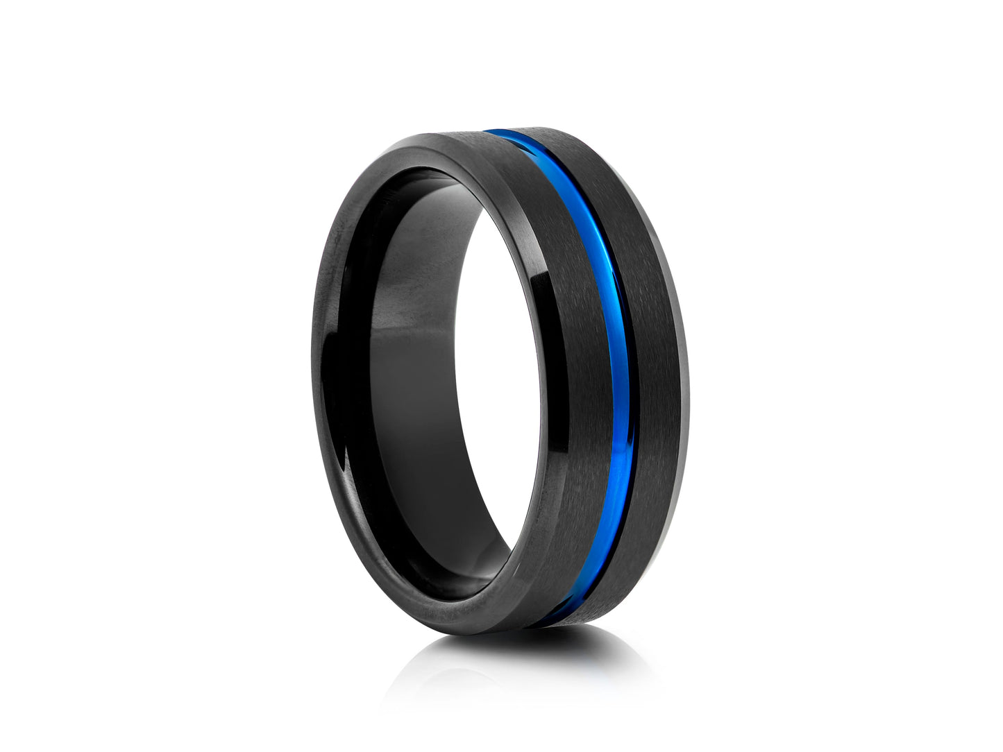 Black tungsten with blue plating