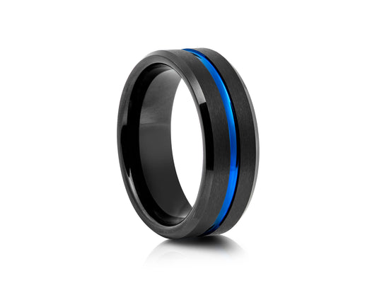 Black tungsten with blue plating