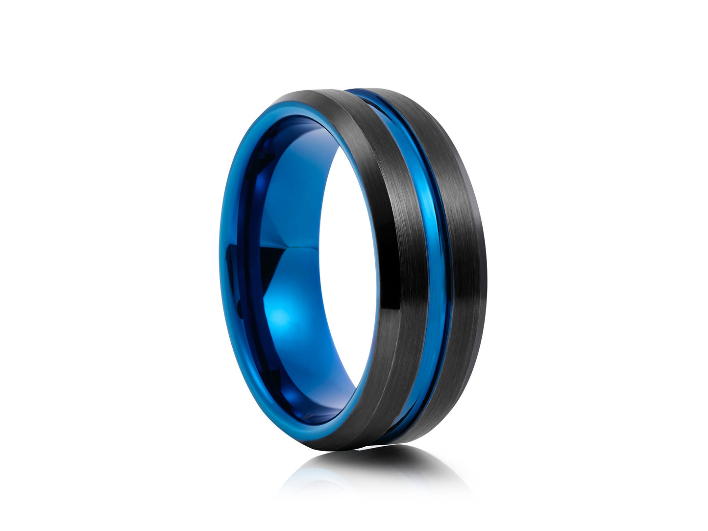 Black tungsten with blue plating