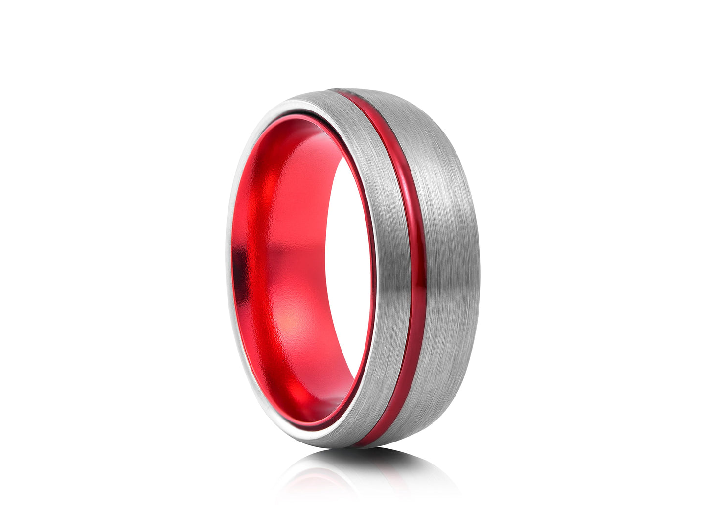 Grey tungsten with red detail