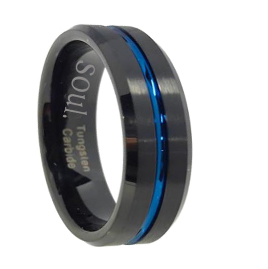 Black tungsten with blue detail