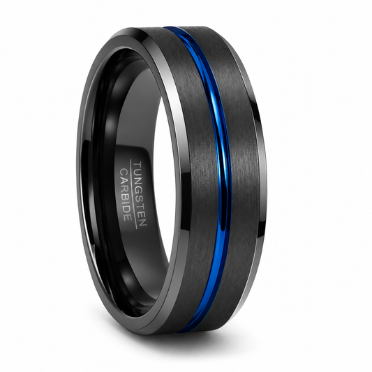Black tungsten with blue detail
