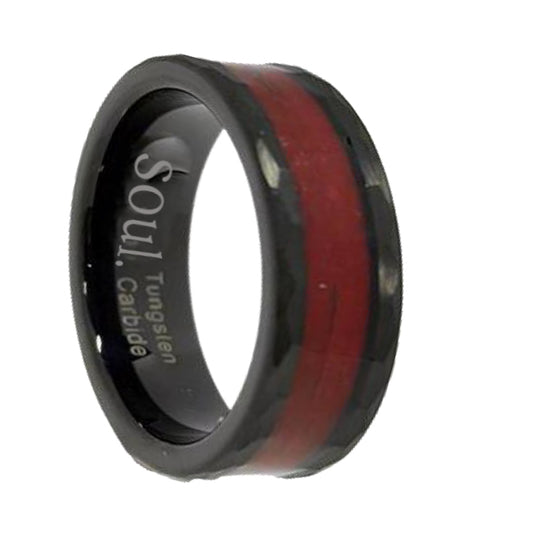 Black tungsten with wood detail
