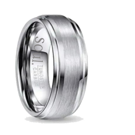 Grey tungsten ring